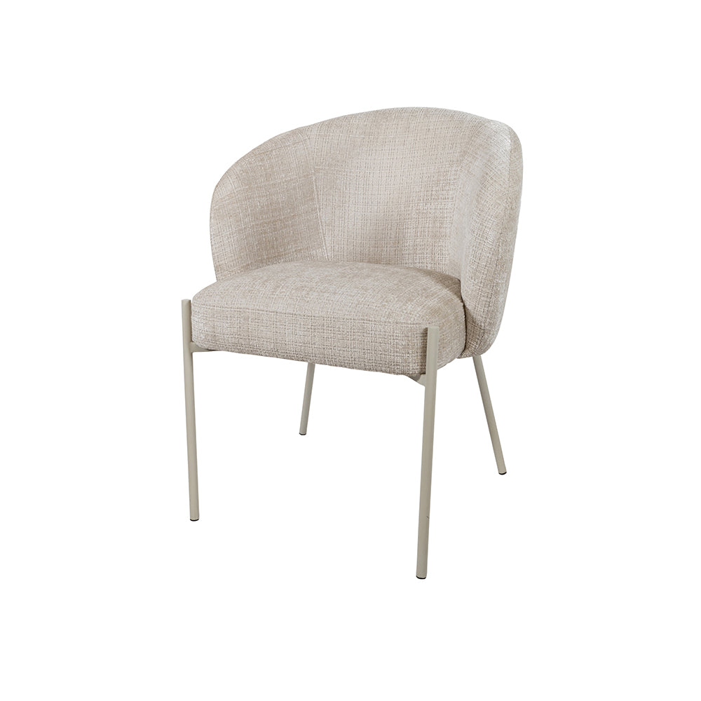 Adele - eetkamerstoel - beige poten - Cremona - Taupe 04