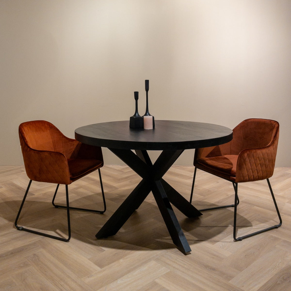 Benthe Rust Copper Velvet (set van 2)