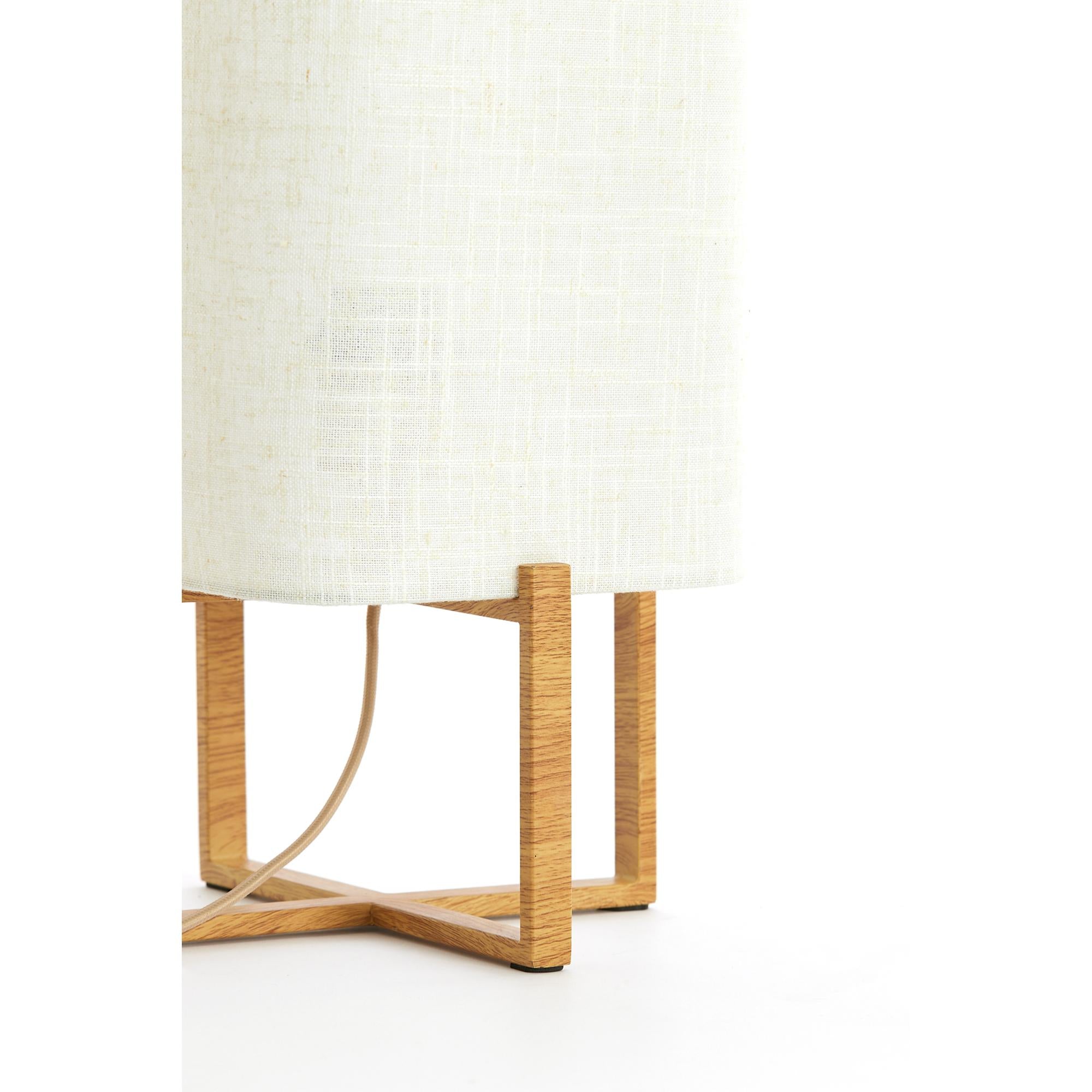 Tafellamp Wyn - Crème - 21.5x21.5x50.5cm