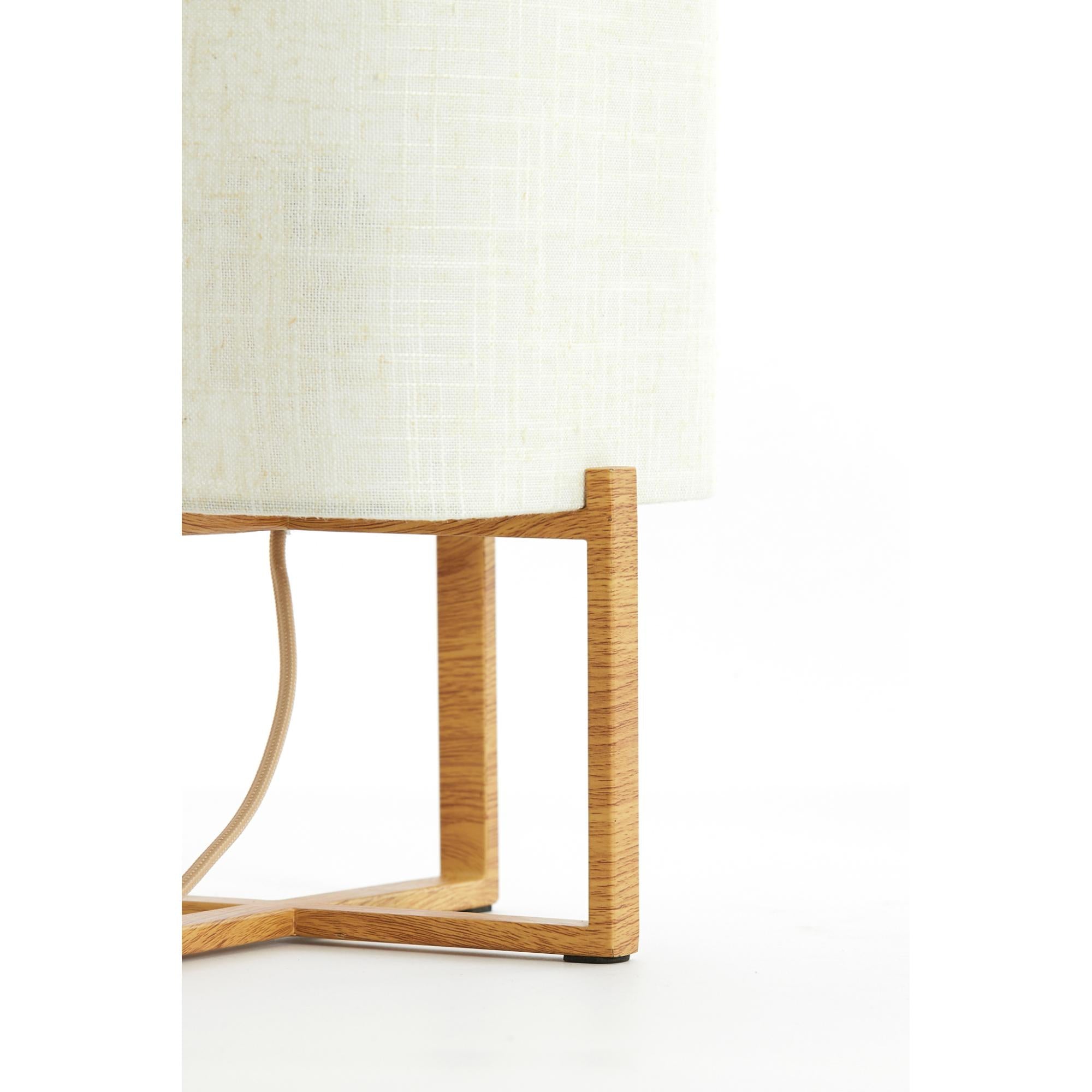 Tafellamp Wyn - Crème - 21.5x21.5x50.5cm