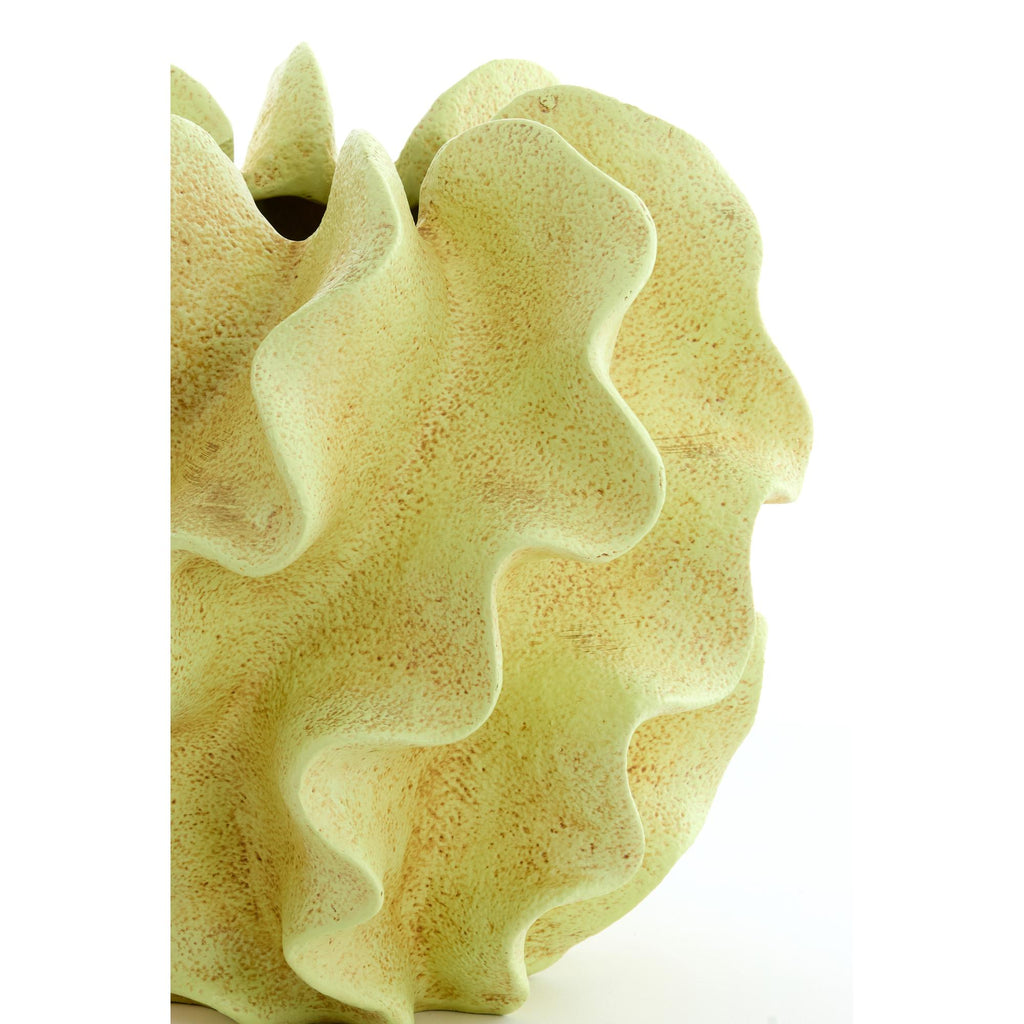 Vaas Sharuna - Crème groen - 26.5x26.5x25cm