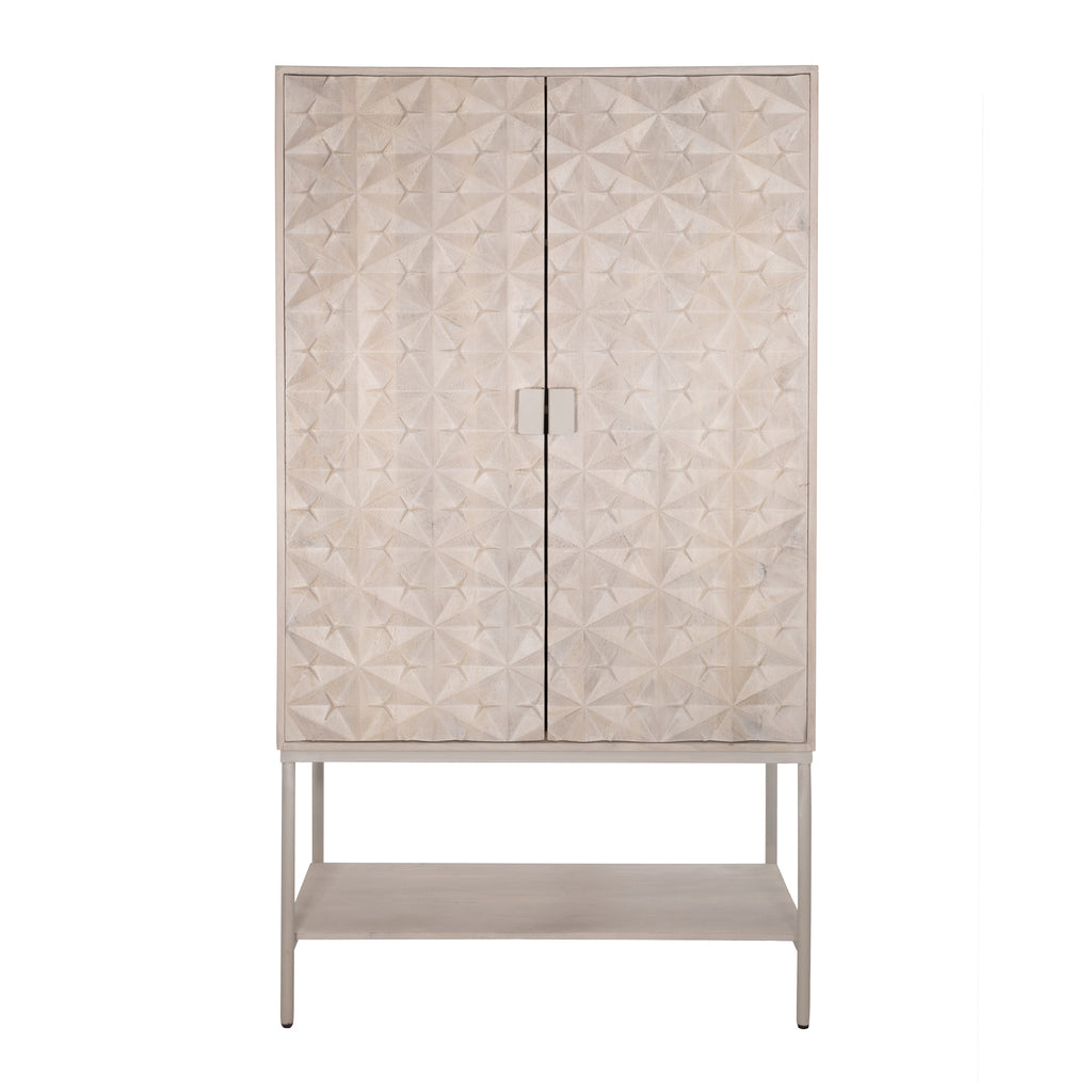 Trinity 2-deurs kast met onderplank, Mango Ashblond