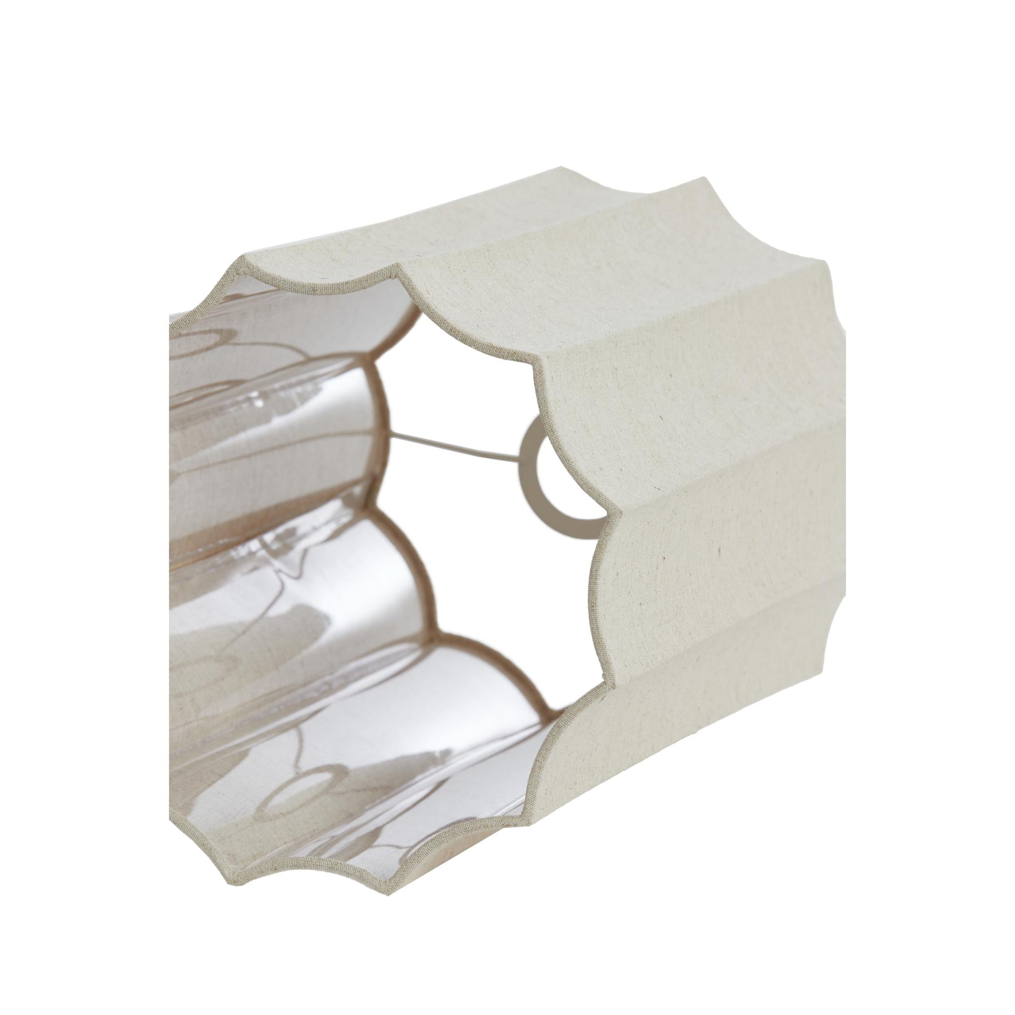 Cilinder lampenkap Disli - Lichtbruin - 18x18x25cm