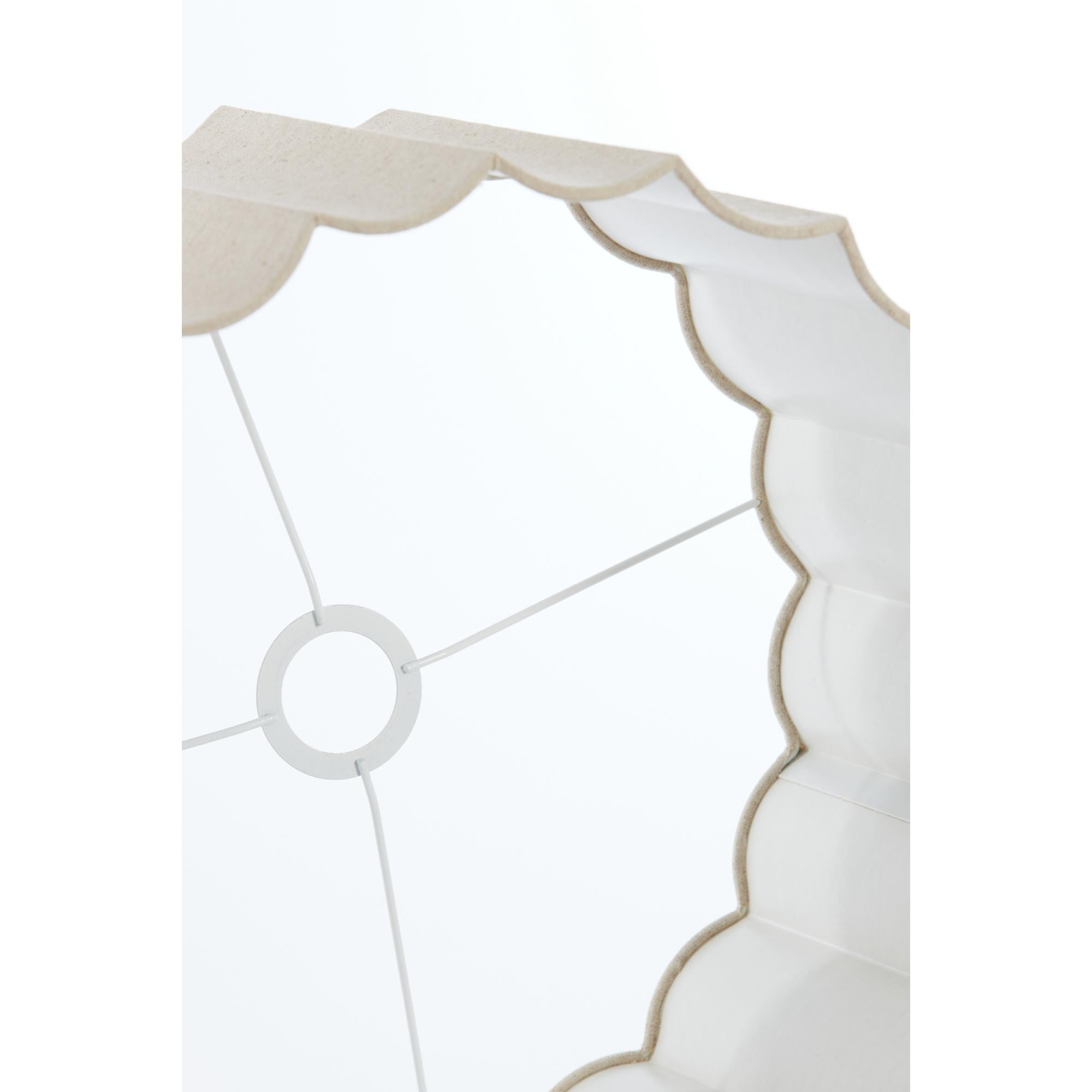 Cilinder lampenkap Disli in Crème - 35x35x22cm