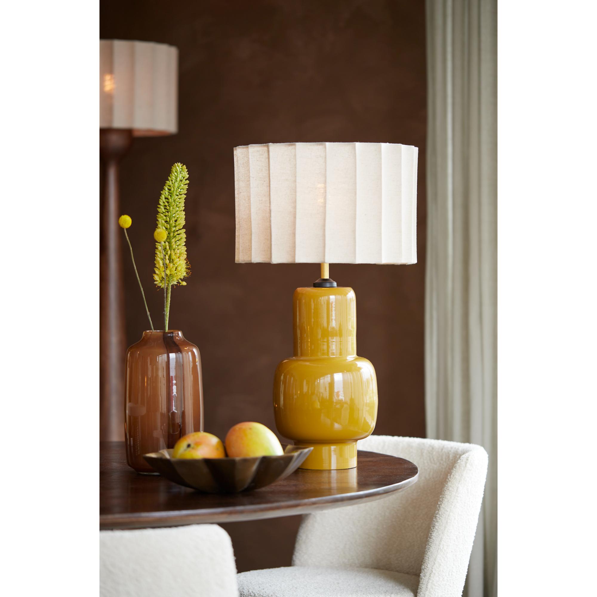 Cilinder lampenkap Disli in Crème - 35x35x22cm