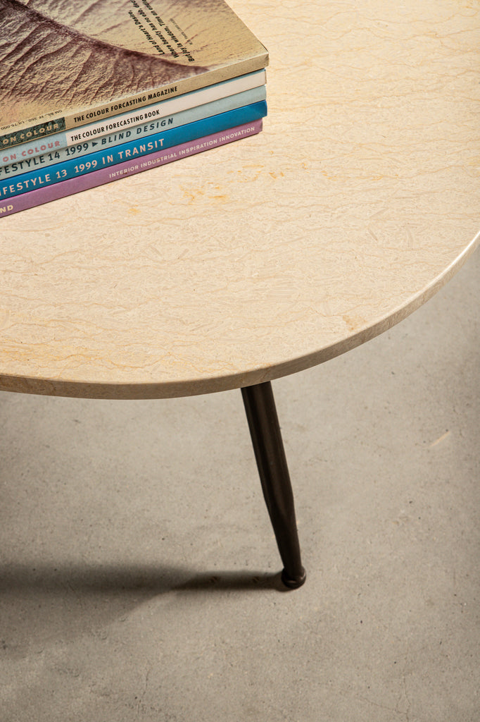 Veria set of 2 coffeetables beige marble