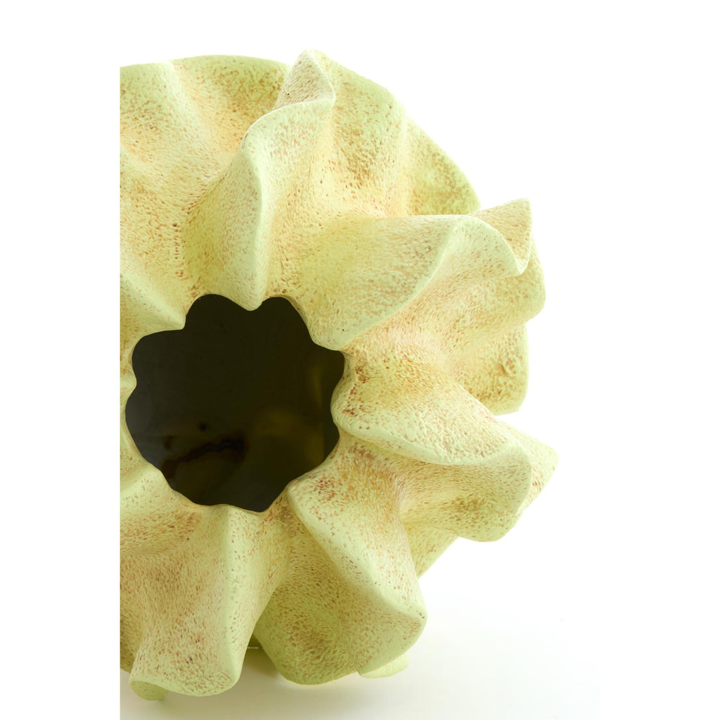 Vaas Sharuna - Crème groen - 26.5x26.5x25cm