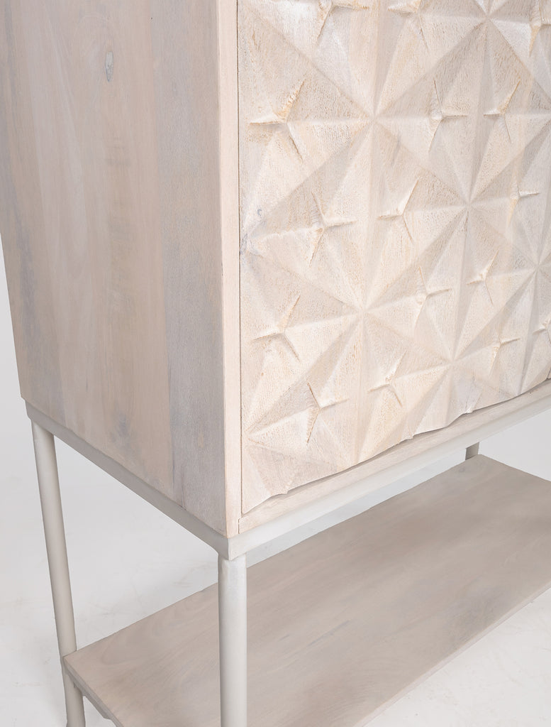 Trinity 2-deurs kast met onderplank, Mango Ashblond