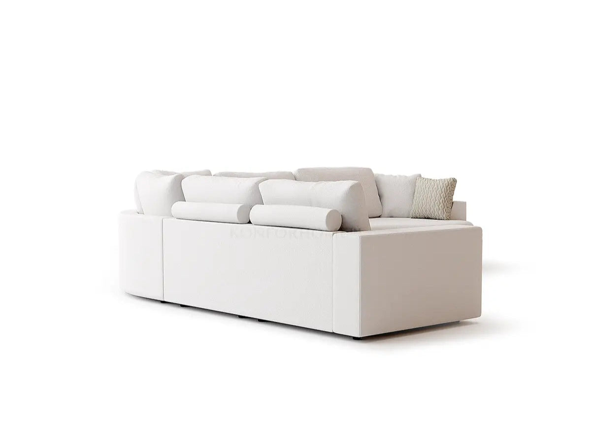 Lora Phantom hoekbank met ottomaan - Rechts