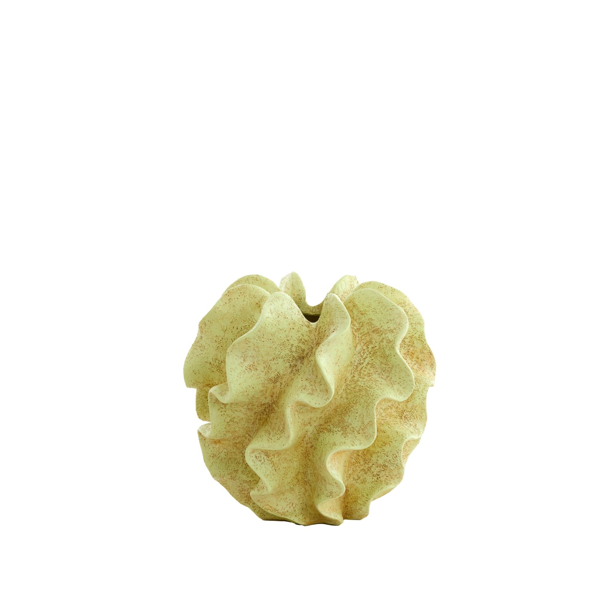 Vaas Sharuna - Crème groen - 26.5x26.5x25cm