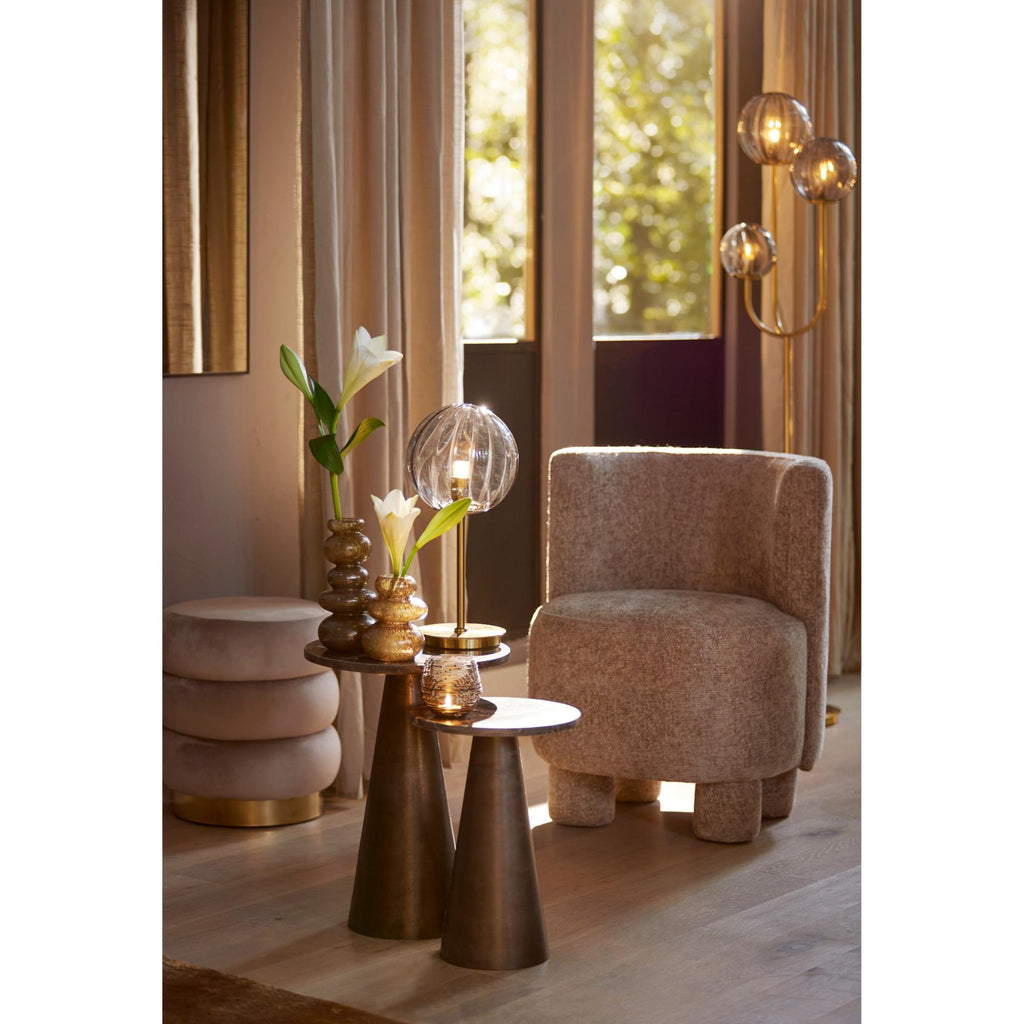 Bijzettafel Ynez - Bruin - 36x36x51cm