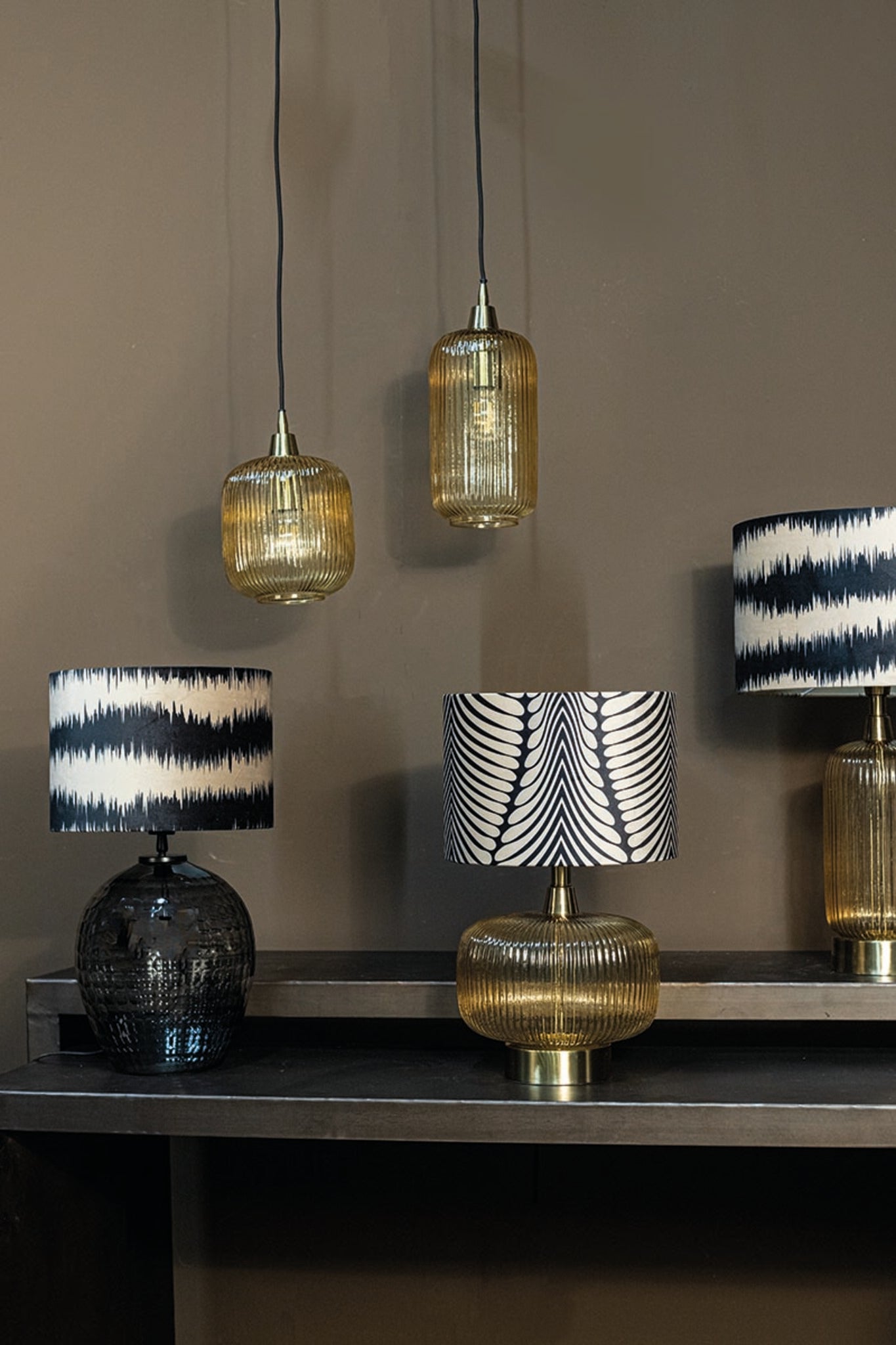 Juliet Amber Glass lampenvoet