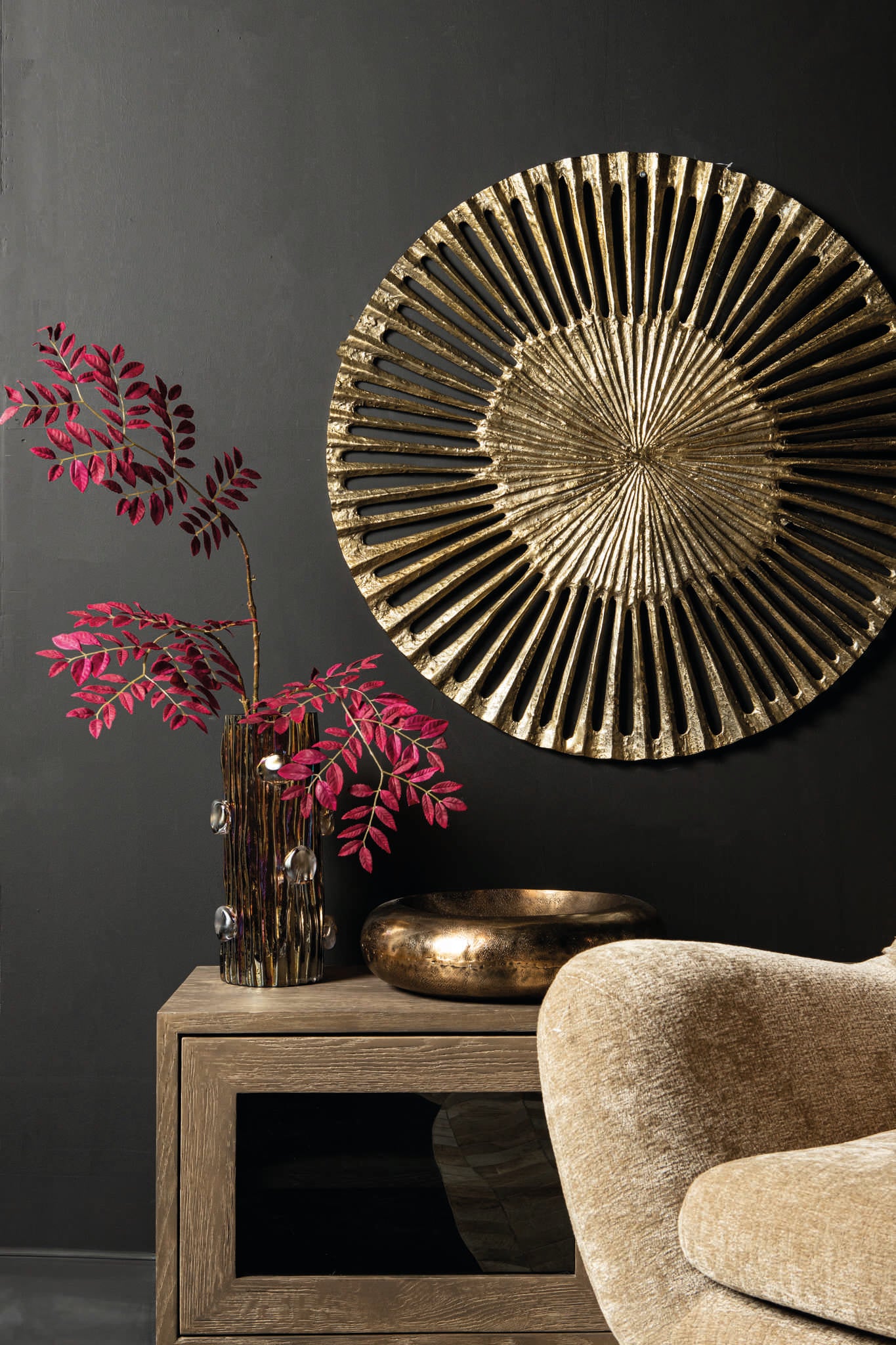 Marjun Gold Casted Alu wandpaneel