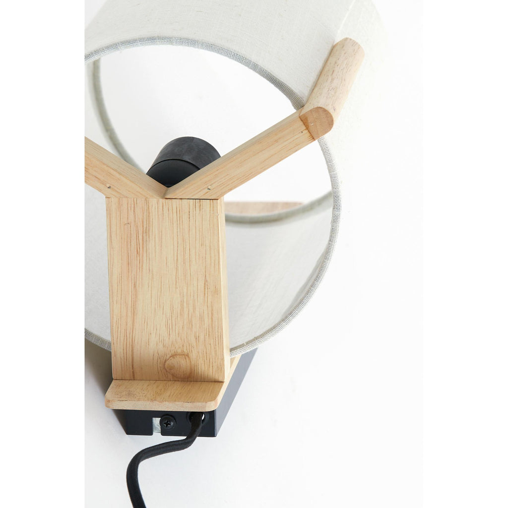 Wandlamp Litto in Naturel - 22x18x36cm