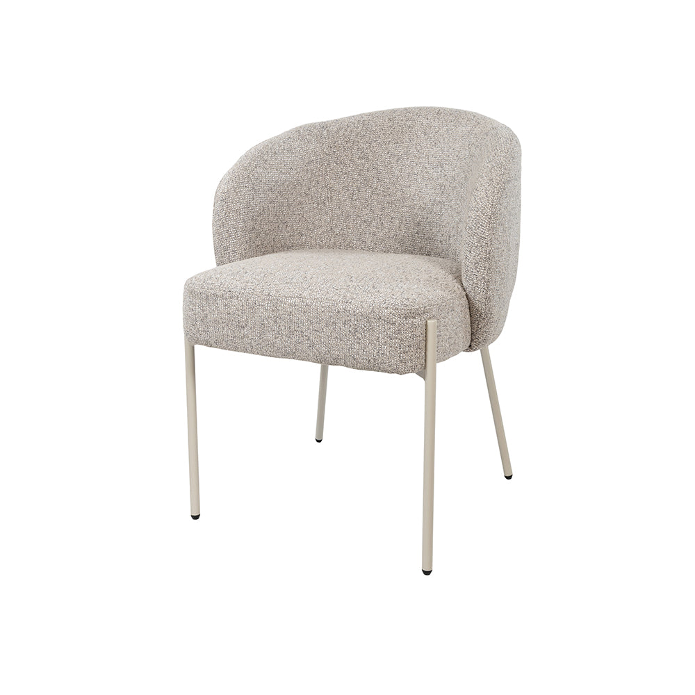 Adele - eetkamerstoel - beige poten - Puente - Stone 09