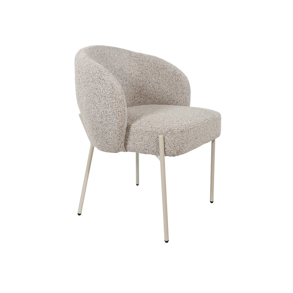 Adele - eetkamerstoel - beige poten - Puente - Stone 09