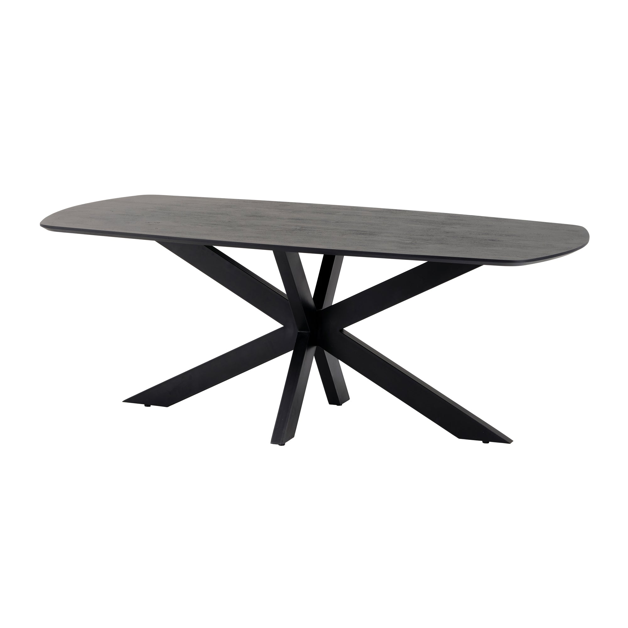 Eetkamertafel deens ovaal 230, Acacia Black
