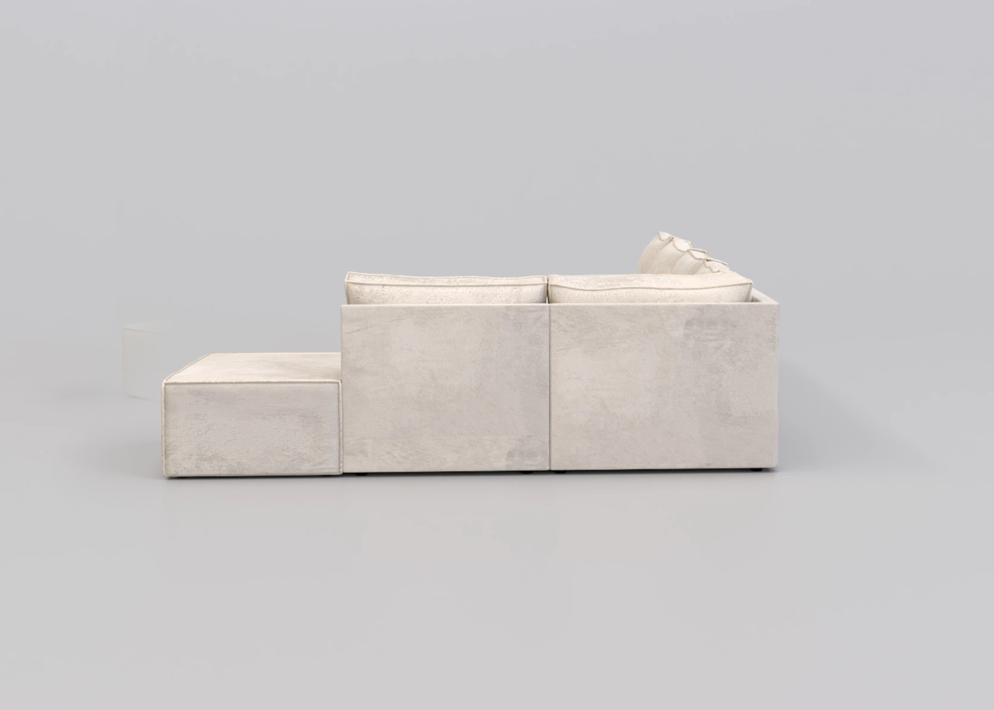 Alinka Teddy U-bank met lounge en poef - Links