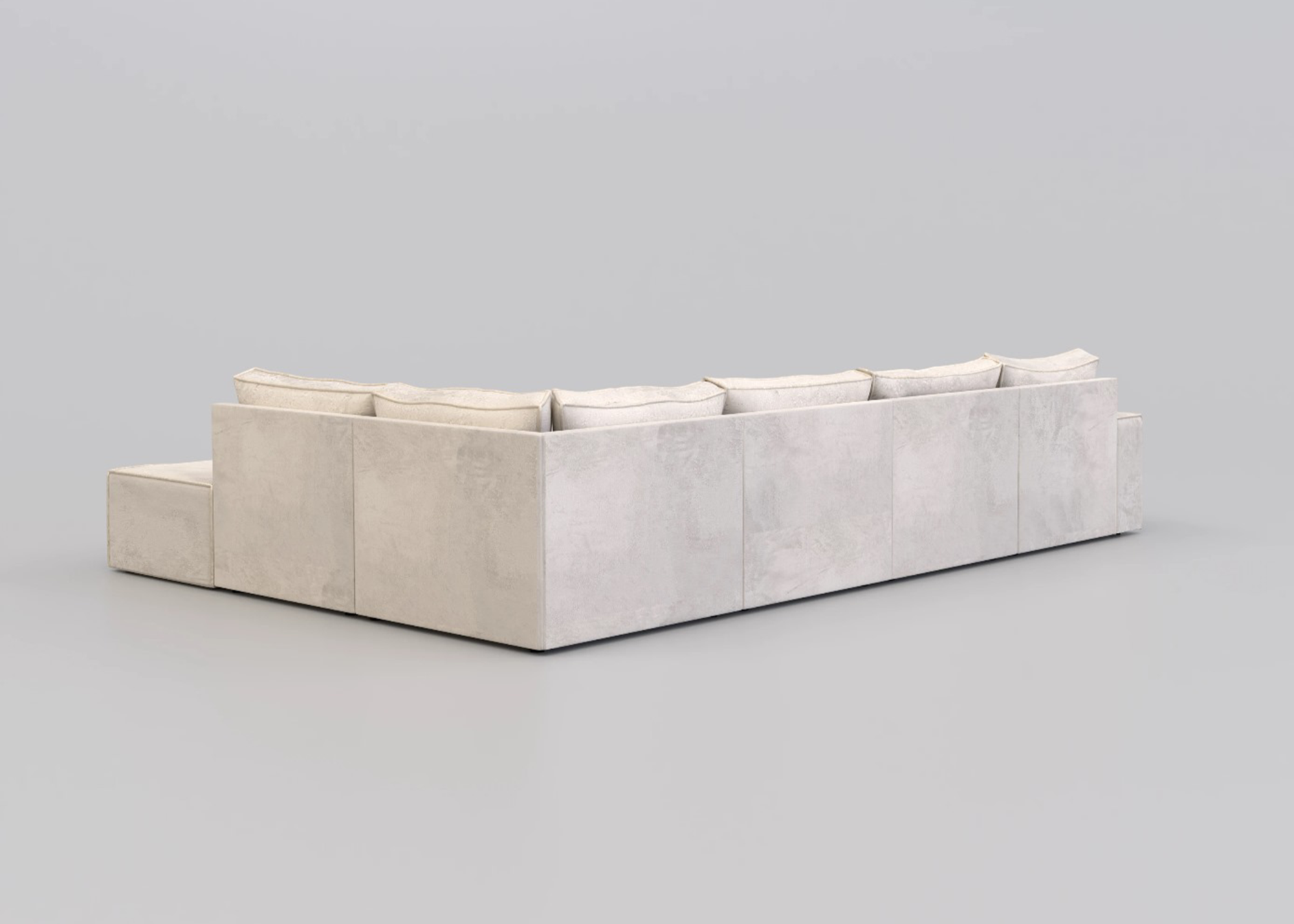 Alinka Teddy U-bank met lounge en poef - Links