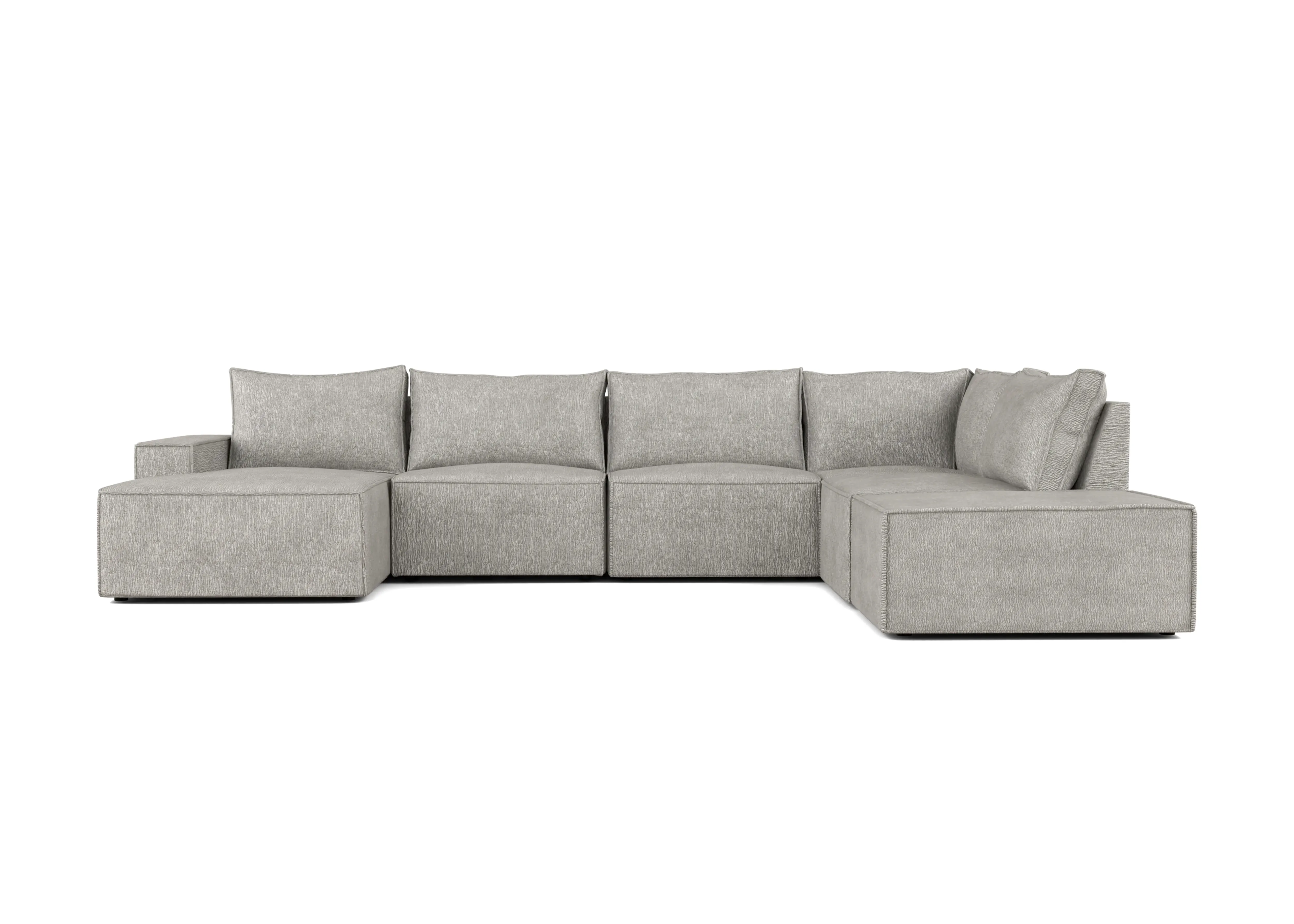 Alinka U-bank met lounge en poef - Links