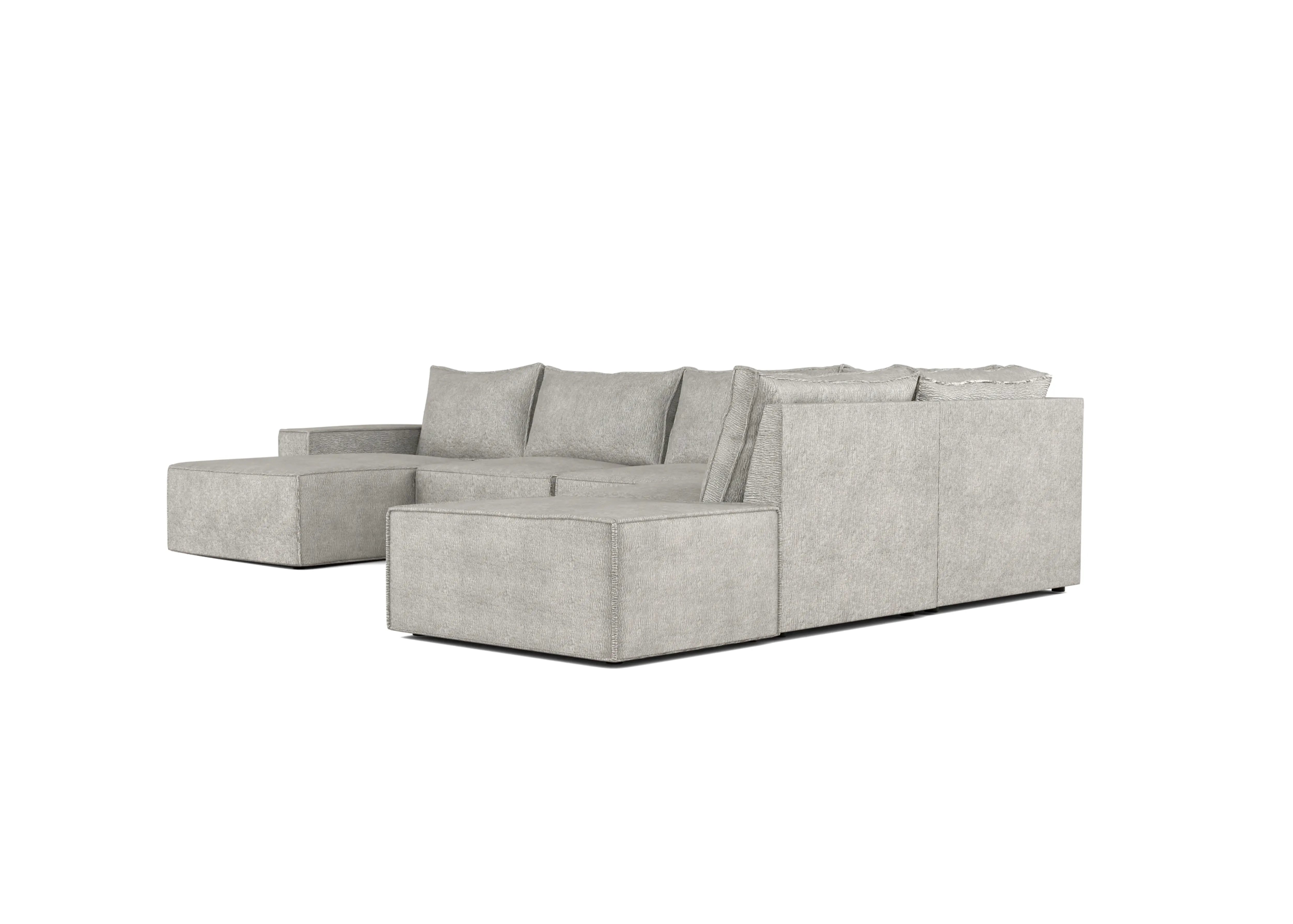 Alinka U-bank met lounge en poef - Links