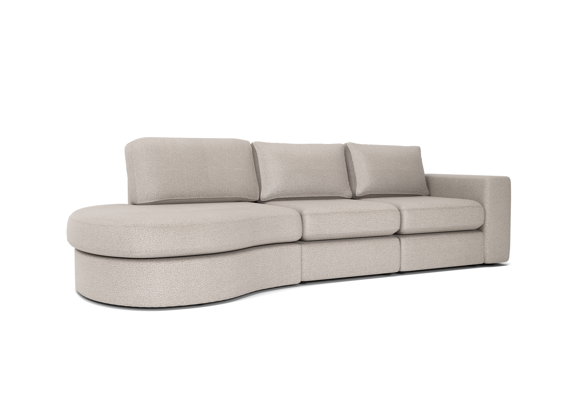 Brielle Now 3-zits bank met ottomaan - Links