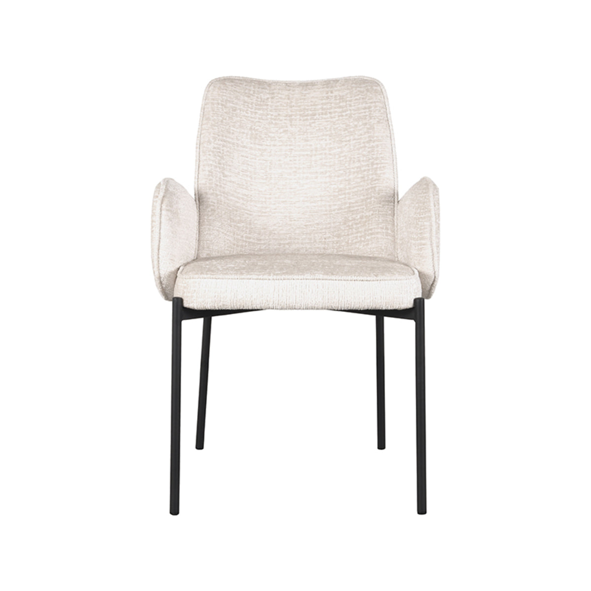 Eetkamerstoel Joni in Crème - Fluweel