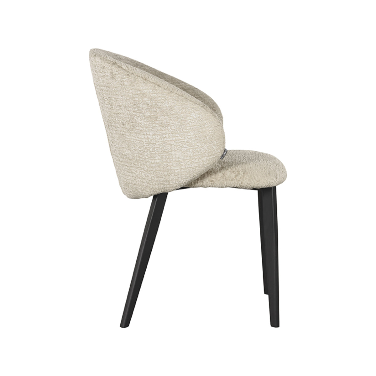 Eetkamerstoel Logan - Beige - Fluweel