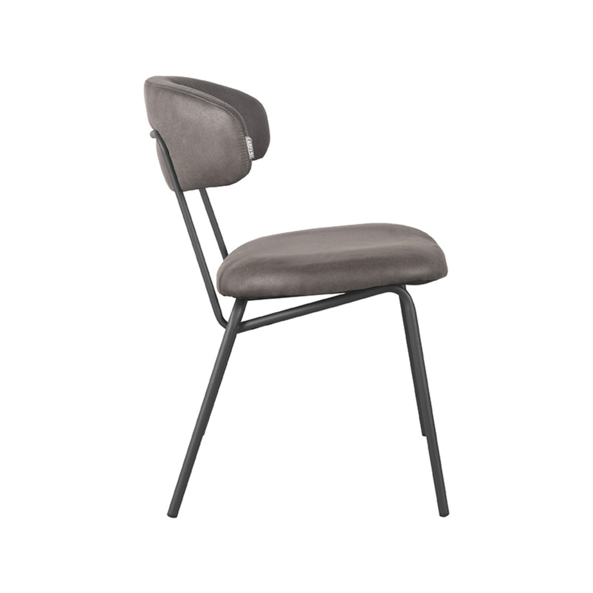 Eetkamerstoel Zack in Antraciet - Microfiber