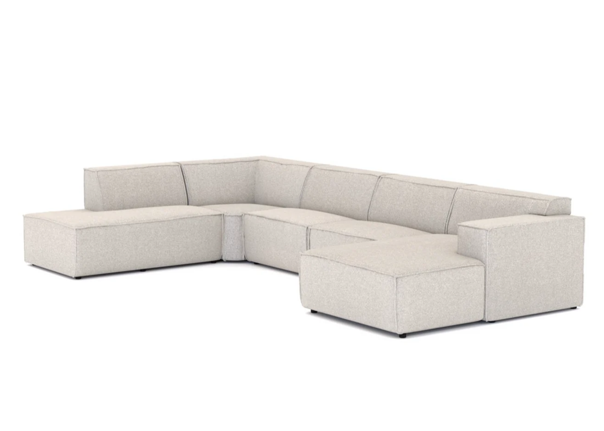 Ricco U-bank met ottomaan en lounge - Rechts