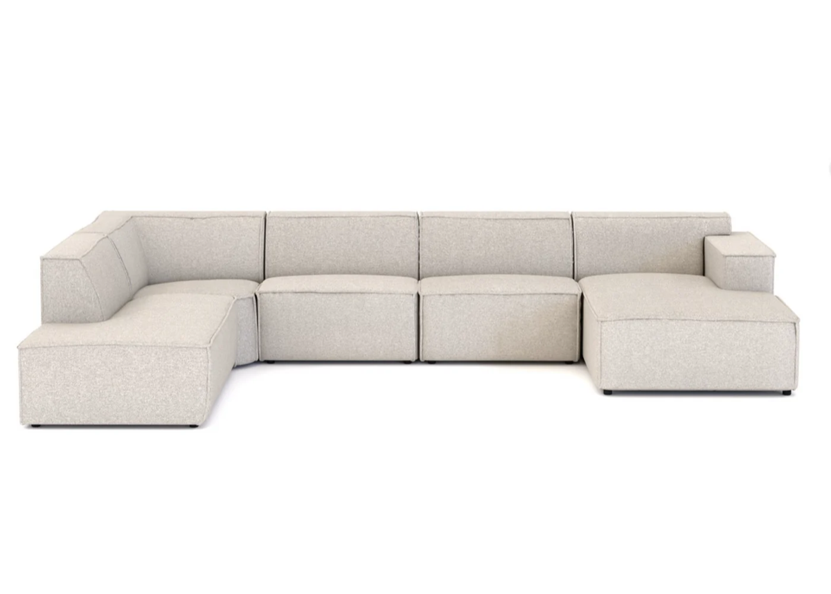 Ricco U-bank met ottomaan en lounge - Rechts