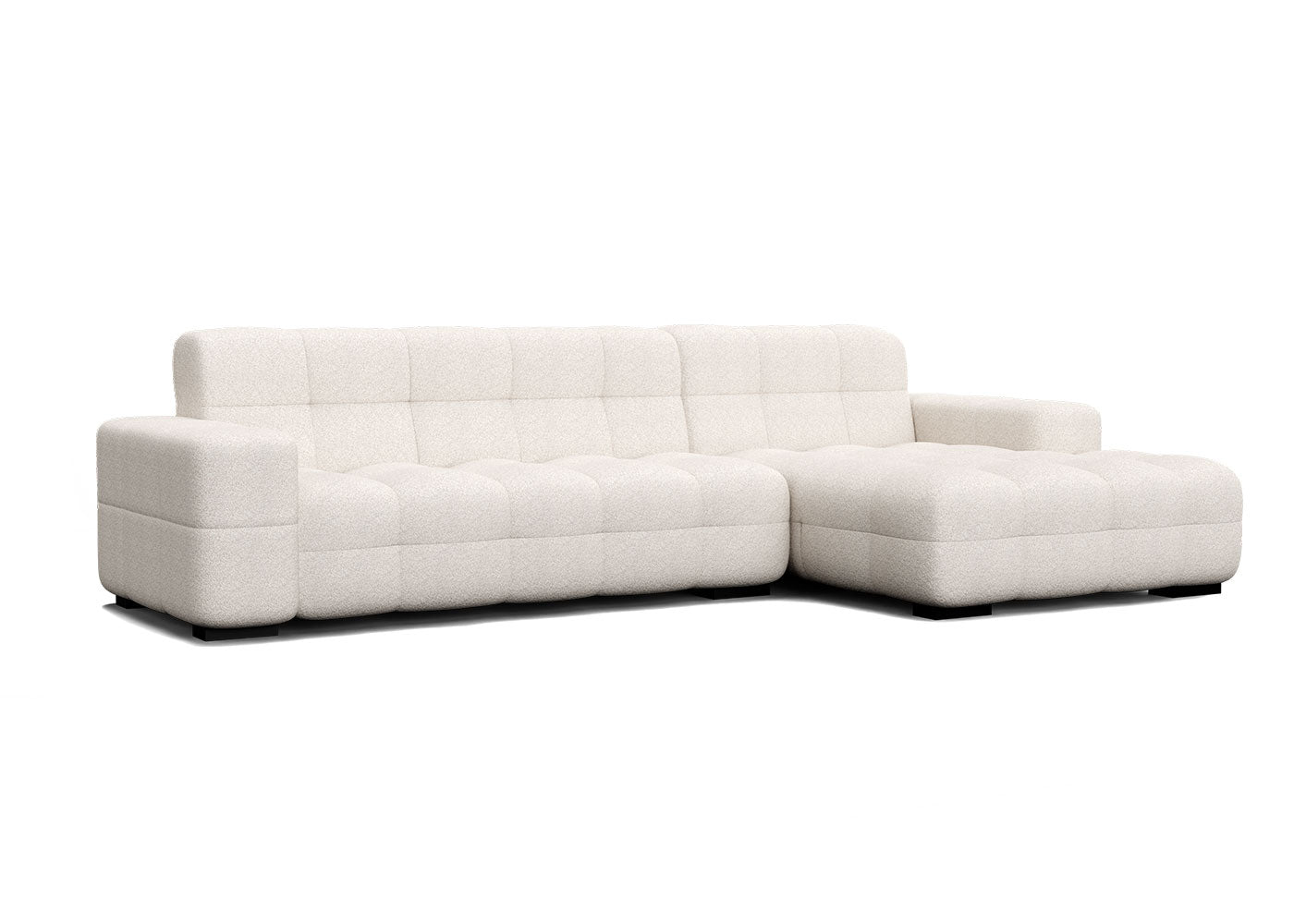 Kubus loungebank in ivoor - Rechts