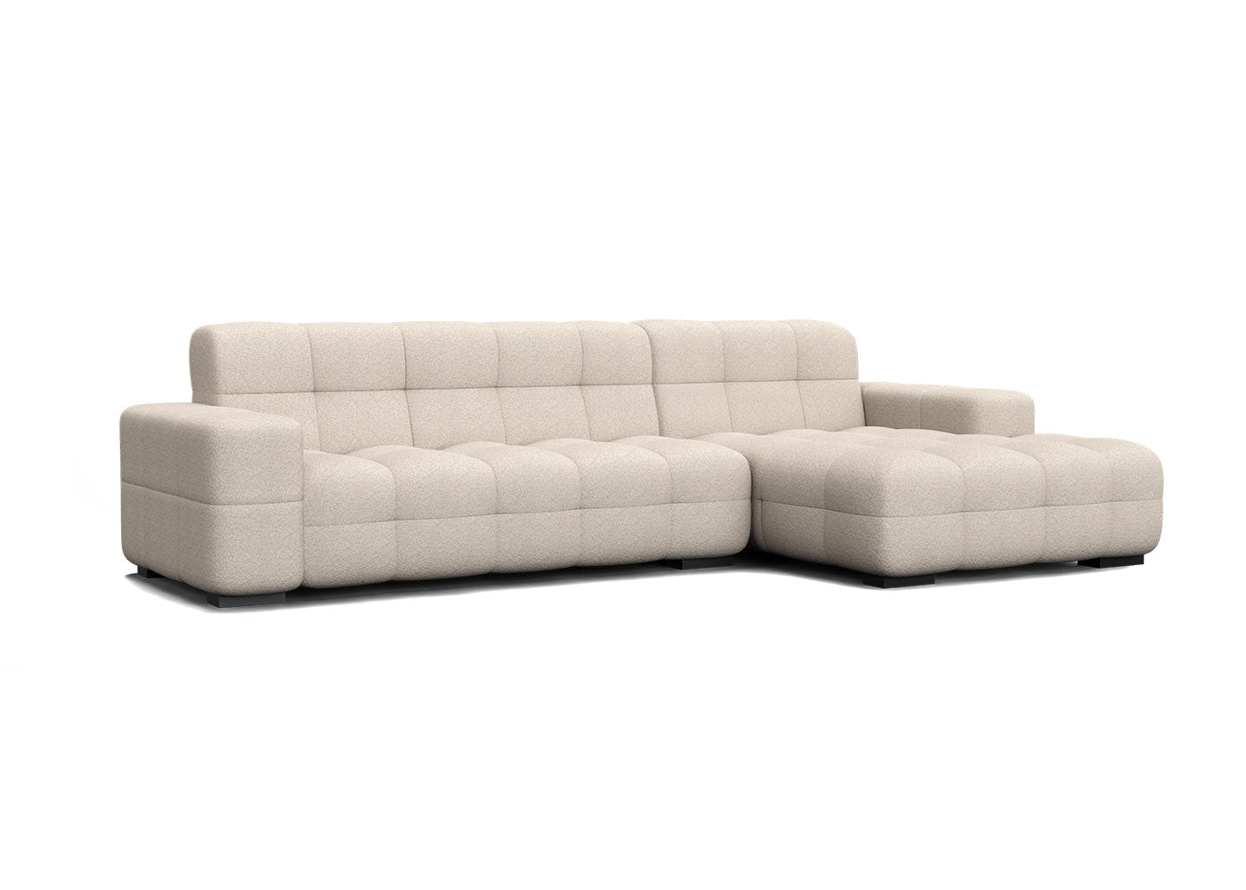 Kubus loungebank in beige - Rechts