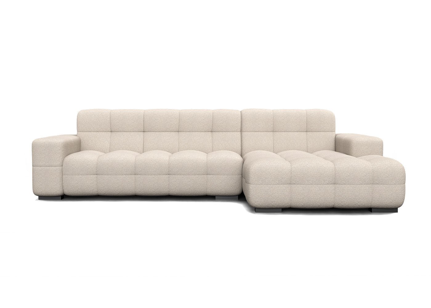 Kubus loungebank in beige - Rechts