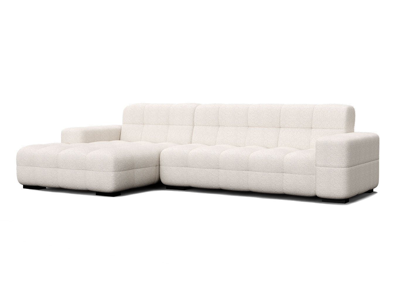 Kubus loungebank in ivoor - Links