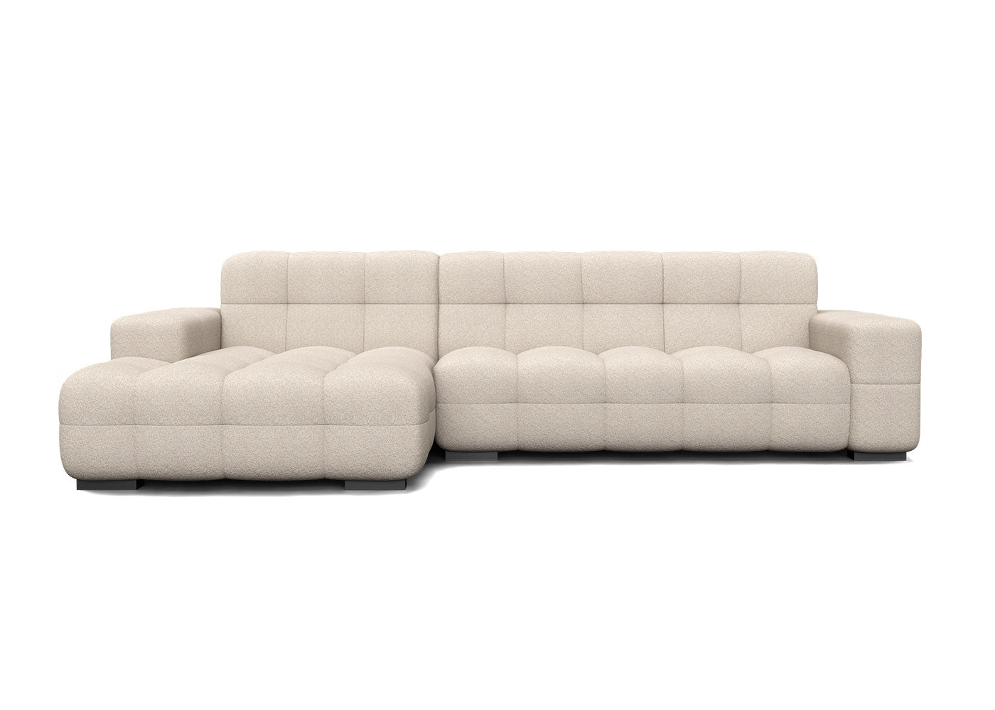 Kubus loungebank in beige - Links