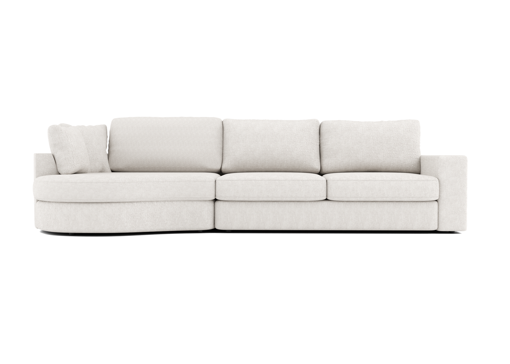 Lora Harmony rechte bank met ottomaan in ivoor - Links