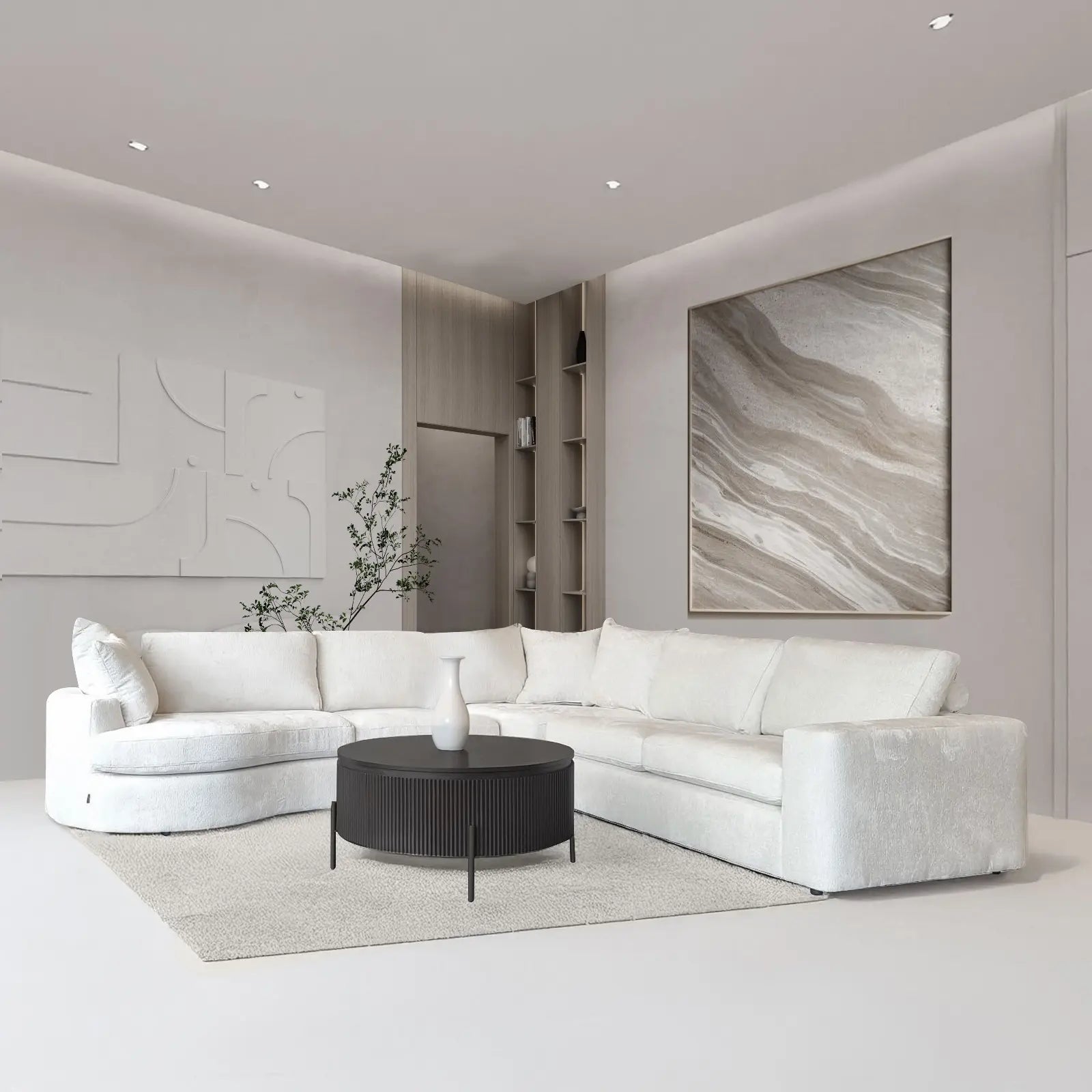 Lora Phantom hoekbank met ottomaan - Links