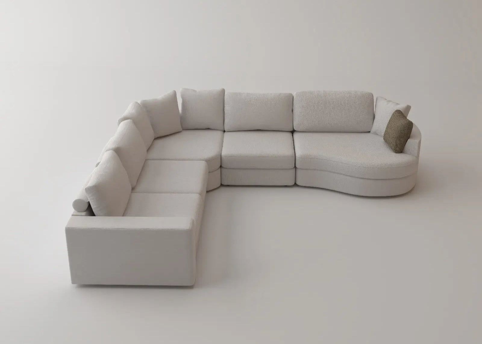 Lora Phantom hoekbank met ottomaan - Rechts