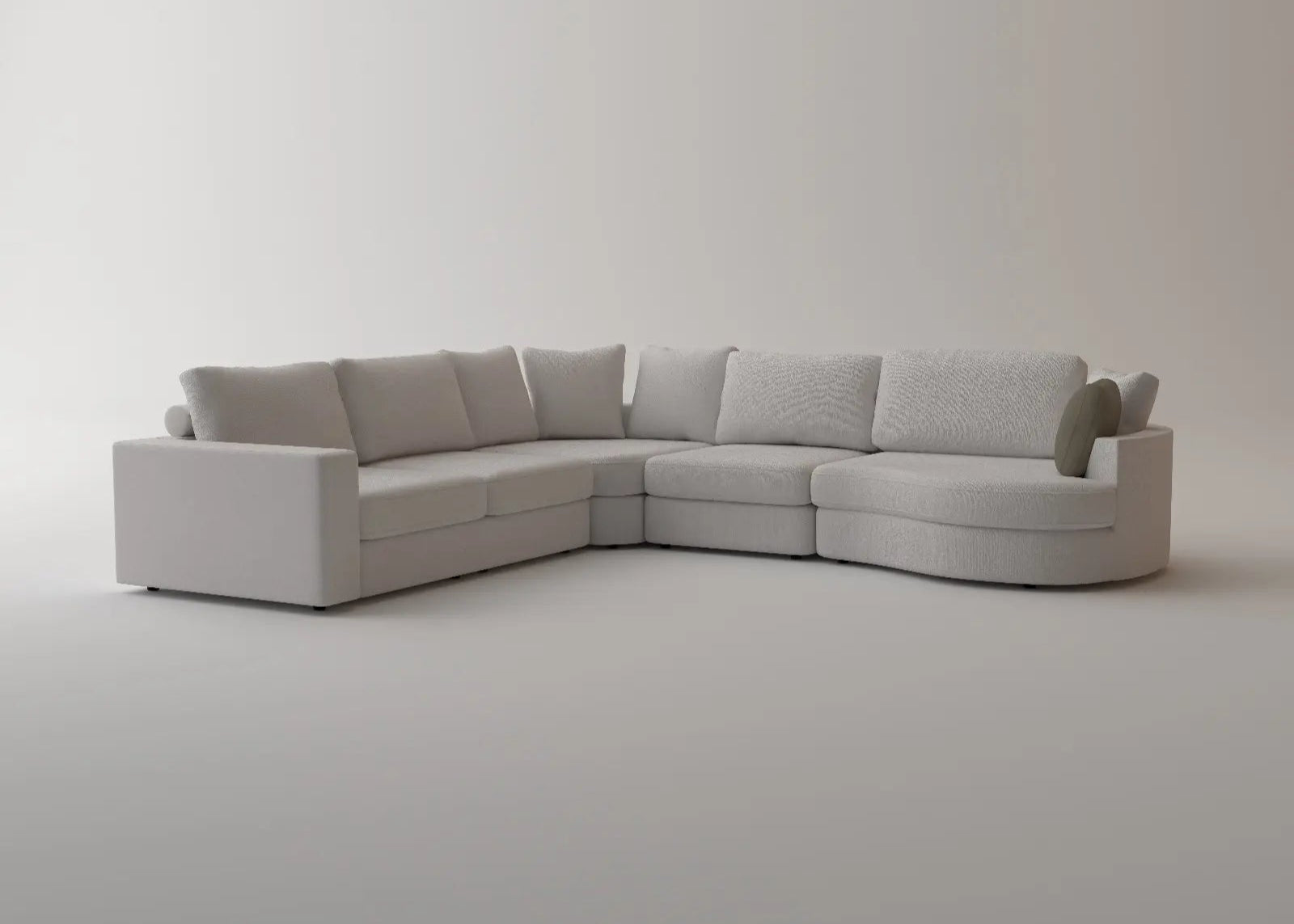 Lora Phantom hoekbank met ottomaan - Rechts