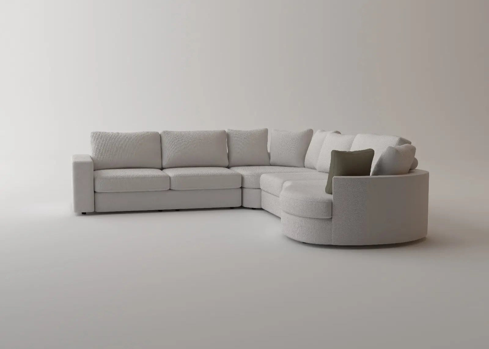 Lora Phantom hoekbank met ottomaan - Rechts