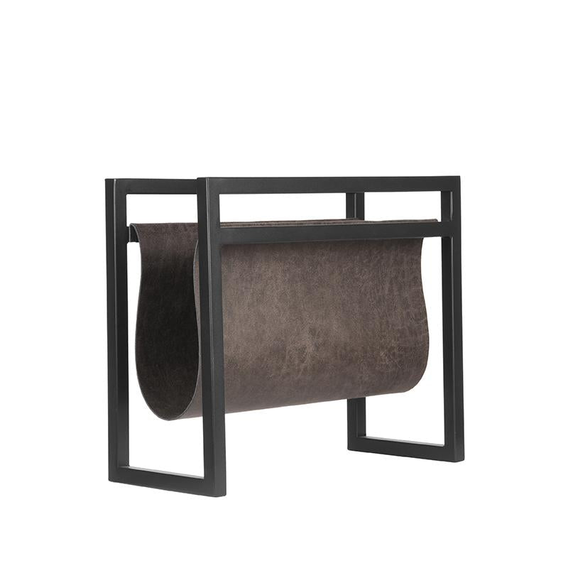 Magazinehouder in Antraciet - Leder