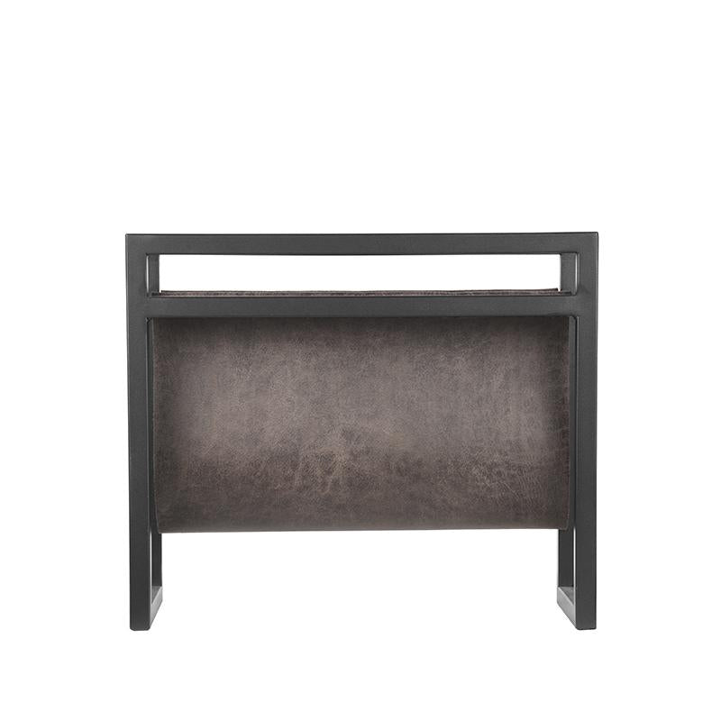 Magazinehouder in Antraciet - Leder