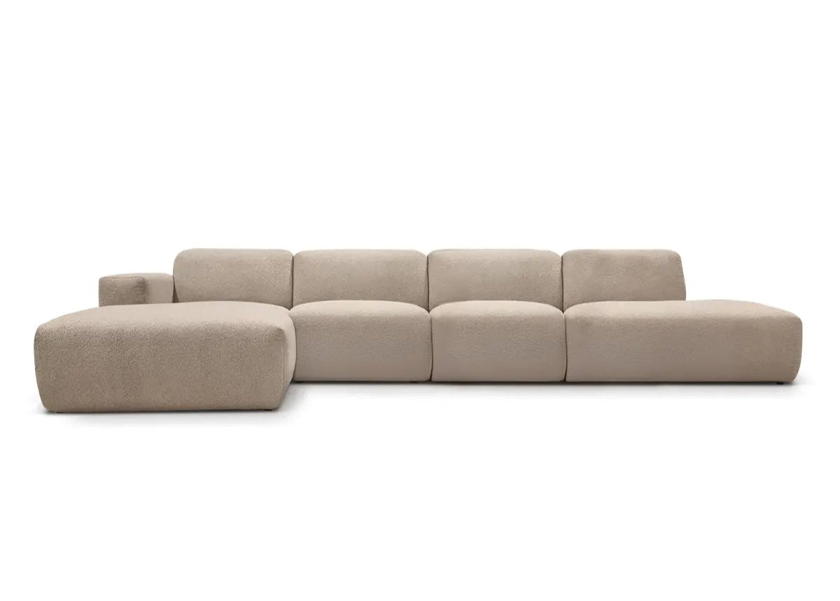 Manouk Hima XL loungebank met ottomaan - Links