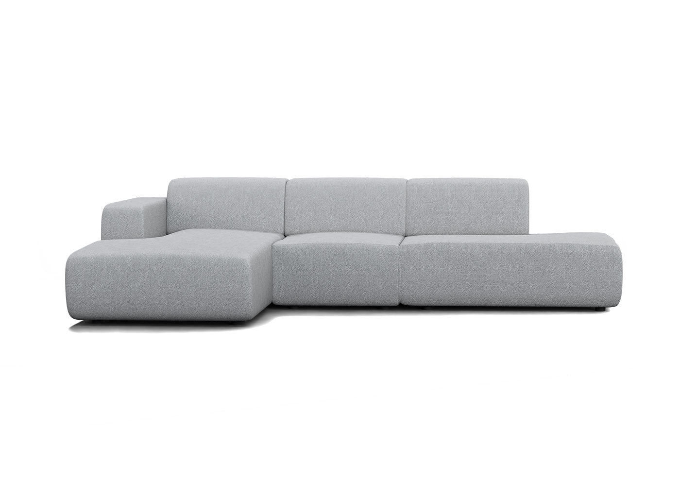 Manouk Harmony loungebank in grijs met ottomaan - Links