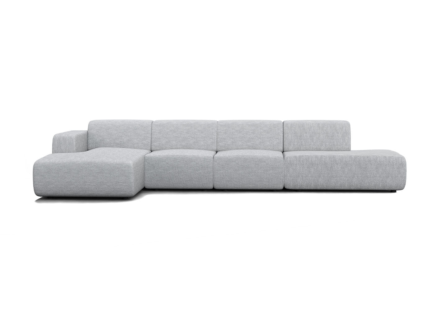 Manouk Harmony XL loungebank grijs met ottomaan - Links