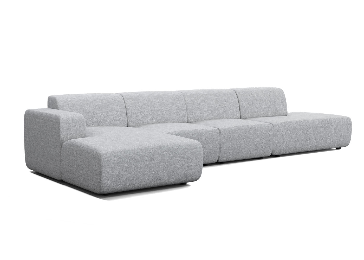 Manouk Harmony XL loungebank grijs met ottomaan - Links