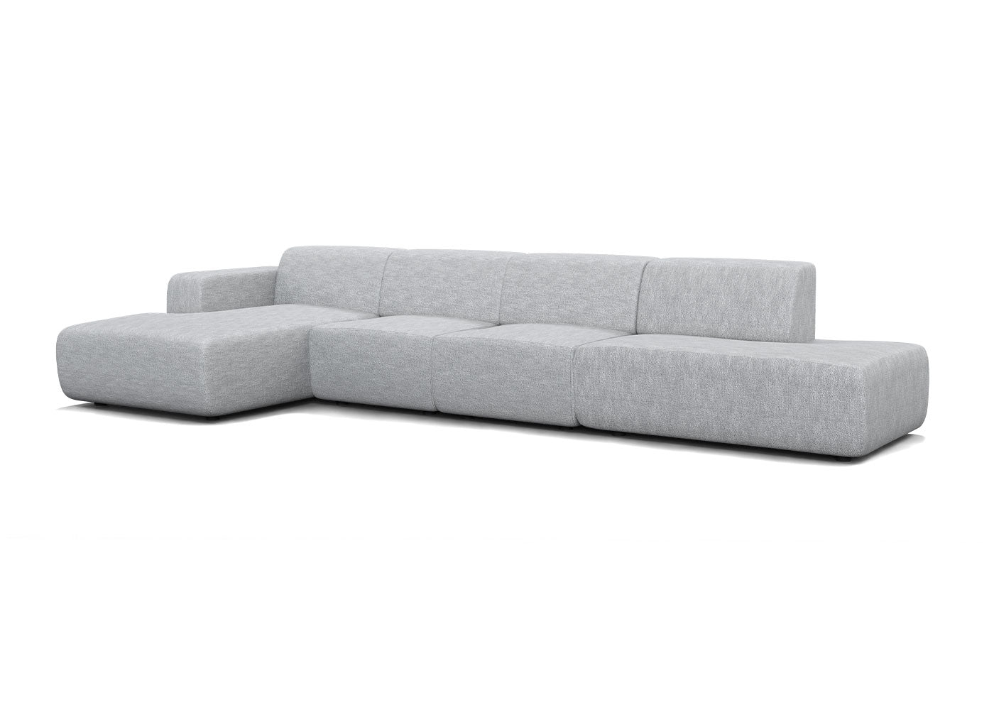 Manouk Harmony XL loungebank grijs met ottomaan - Links