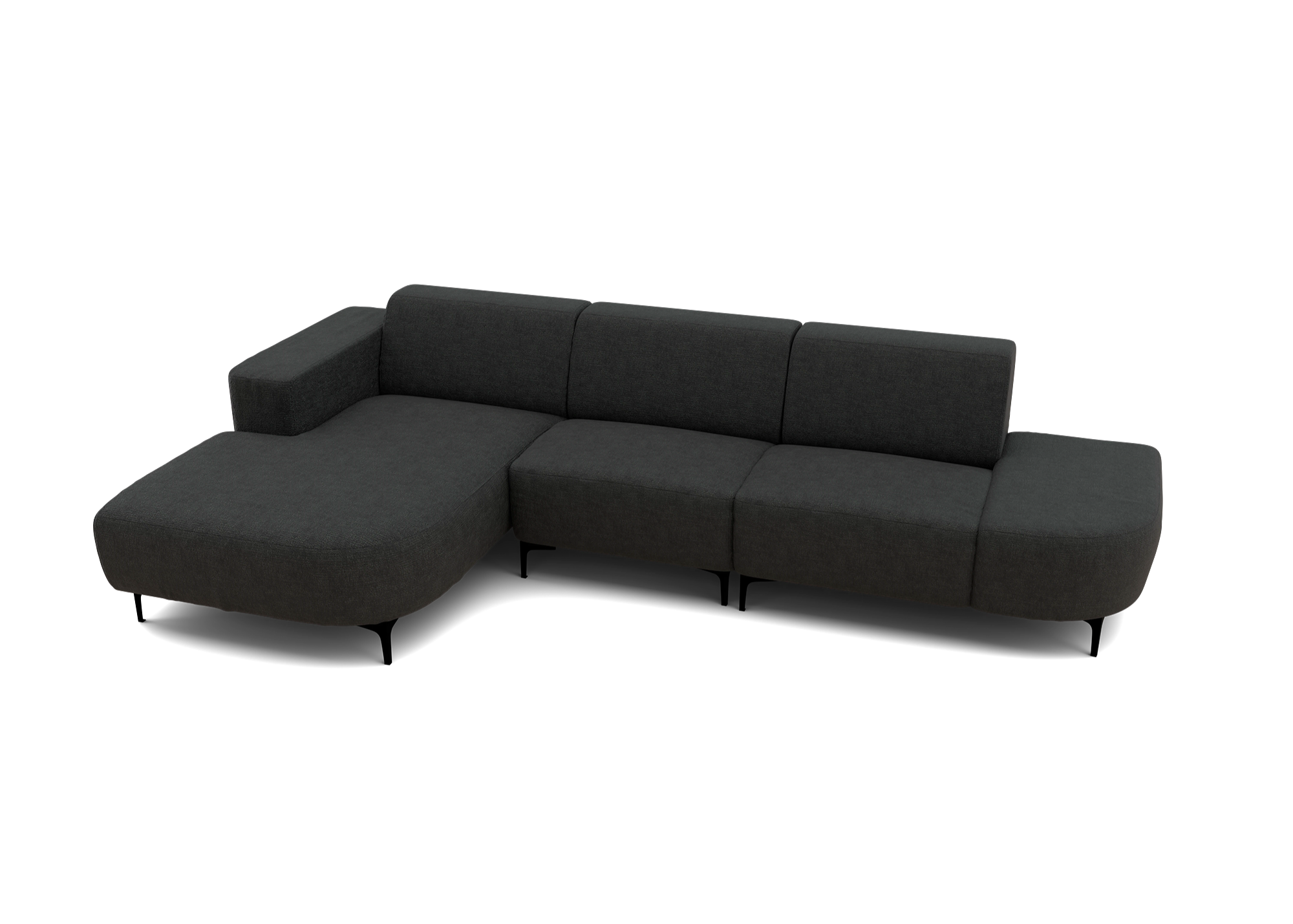 Parigi Harmony 3-zits loungebank Links - antraciet