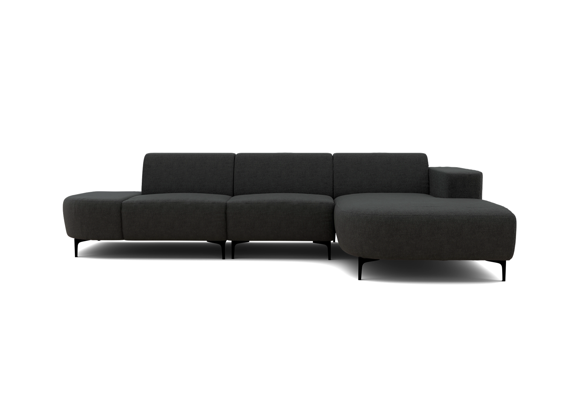 Parigi Harmony 3-zits loungebank Rechts- antraciet